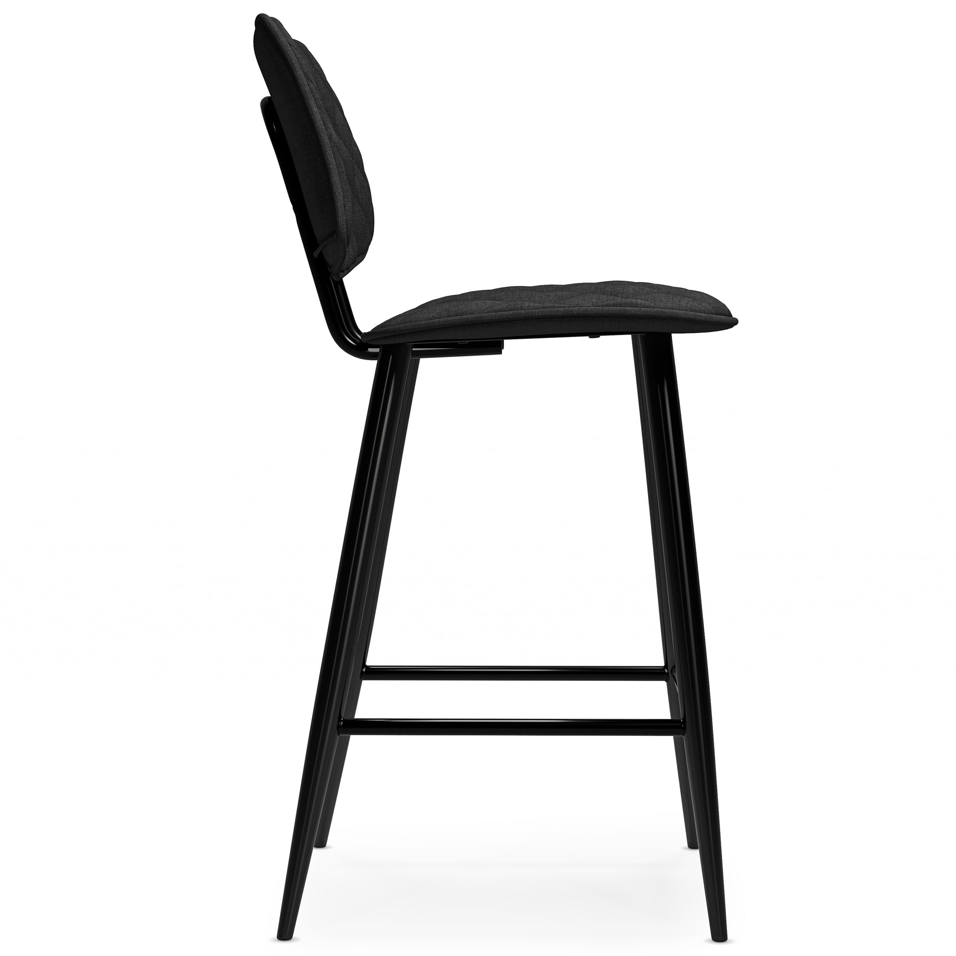 Raya Counter Height Stool Set - Charcoal Wood & Metal Comfort