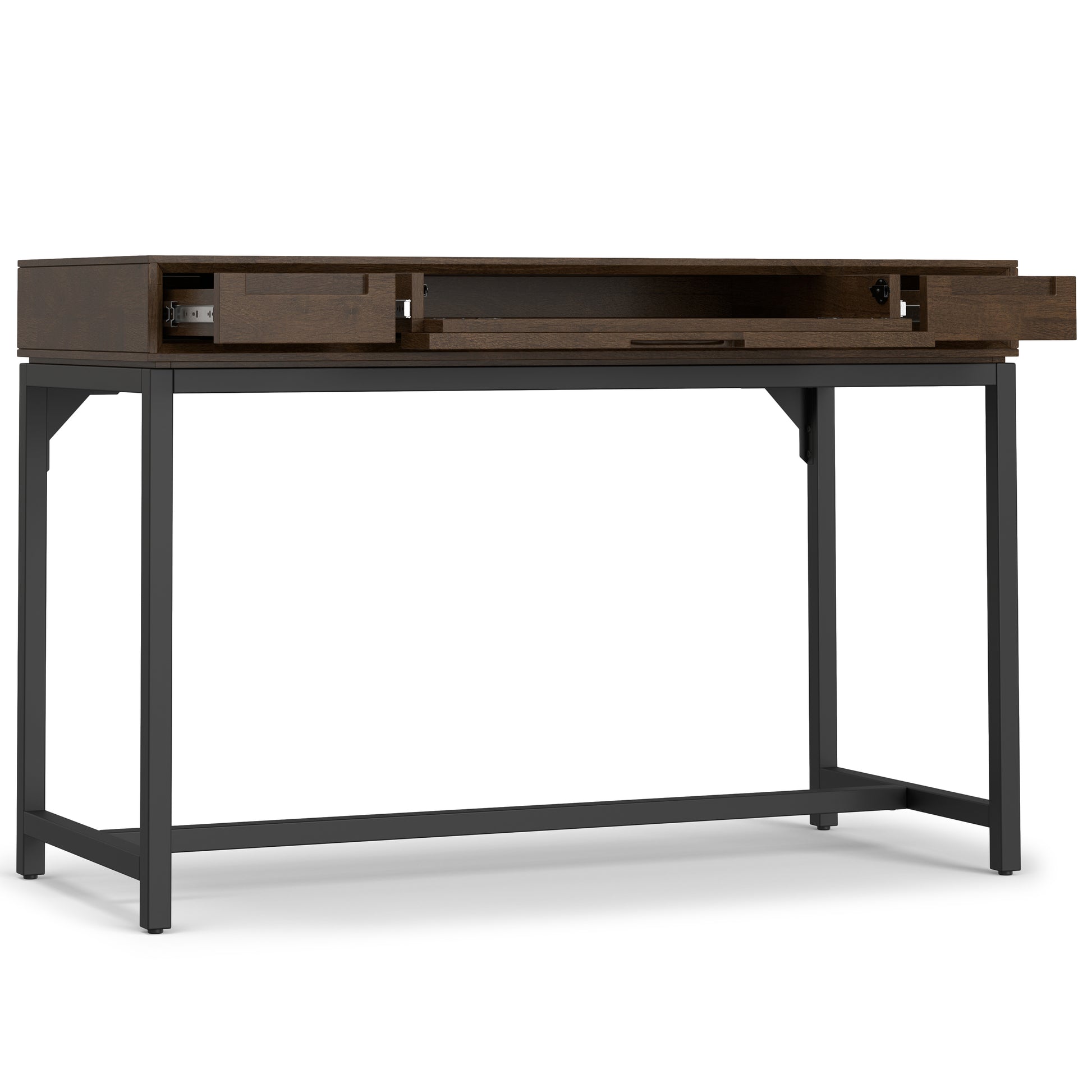 Banting Mid Century Small Desk - Walnut Brown Home Office Storage