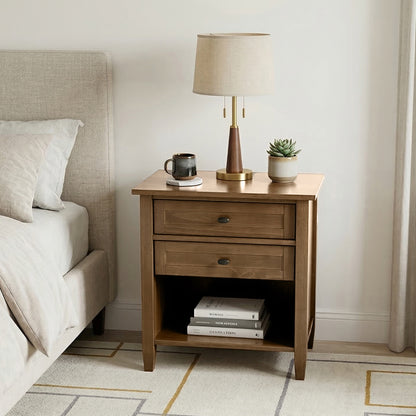 Warm Shaker Bedside Table