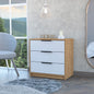 Kaia 3 Drawers Dresser, Superior Top -White / Pine
