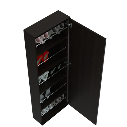 Black 54" Modern Bedroom Shoe Storage Unit