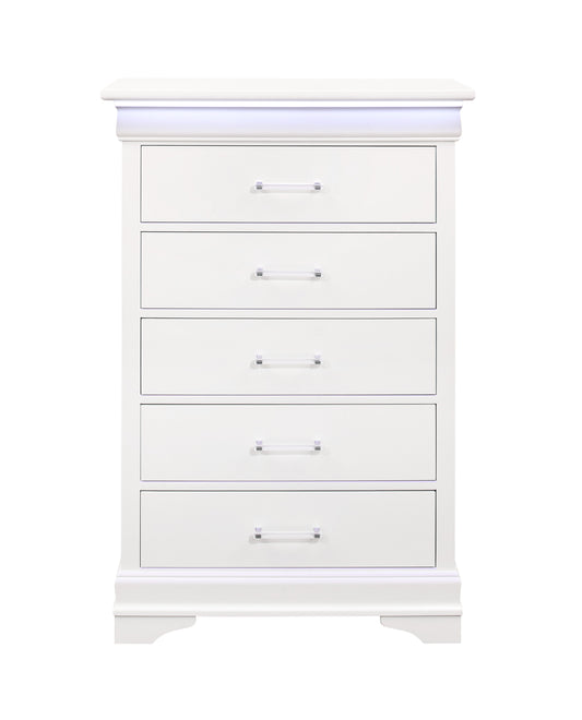 CHARLSTON WHITE CHEST WITH LED