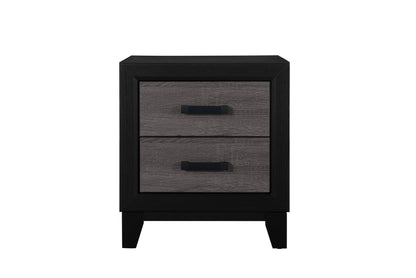 SOLUTO GREY AND BLACK NIGHTSTAND
