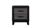 SOLUTO GREY AND BLACK NIGHTSTAND
