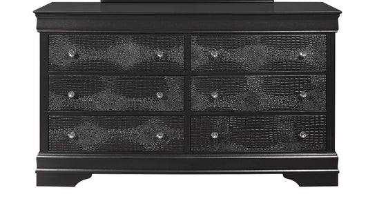 SHAKER CROCODILE METALLIC GREY DRESSER
