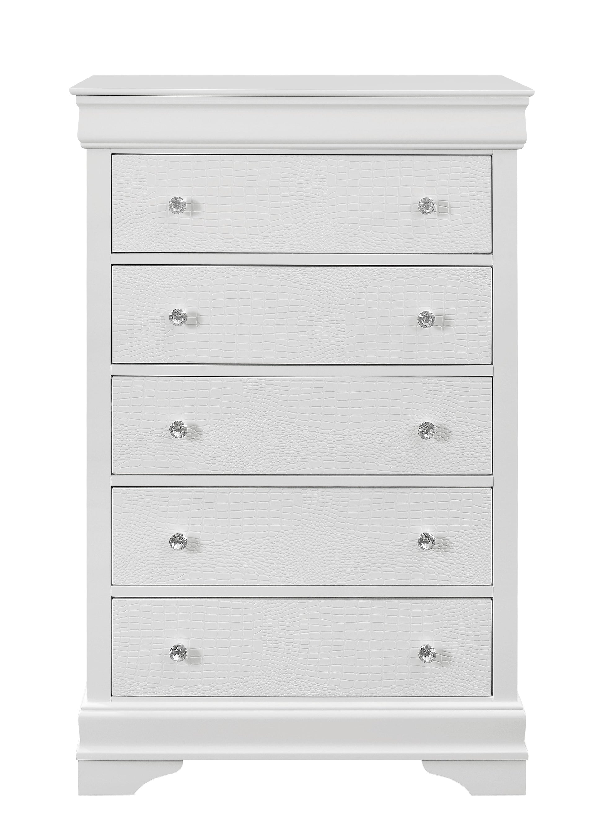 SHAKER CROCODILE METALLIC WHITE CHEST