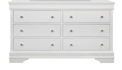 SHAKER CROCODILE METALLIC WHITE DRESSER