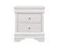 SHAKER CROCODILE METALLIC WHITE NIGHTSTAND