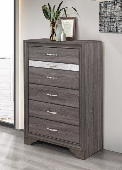 Gray 6 Drawer Dresser - Modern Bedroom Storage