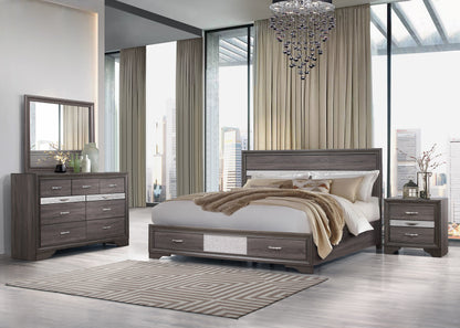 RYDER Sparkle Grey Dresser - 9 Drawer Storage