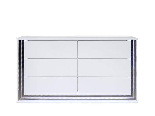 MOON SMOOTH WHITE DRESSER WITH LED