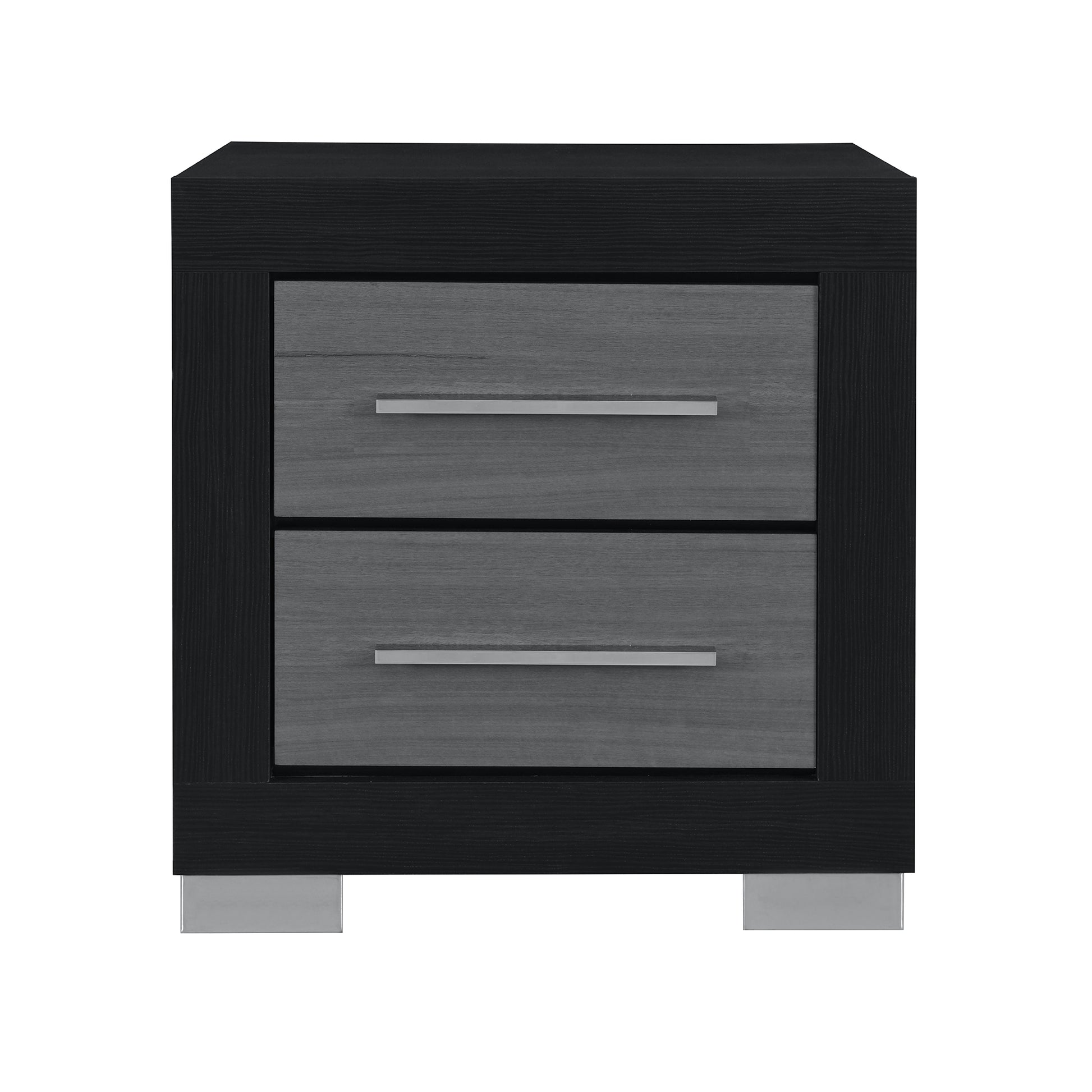 ELSA BLACK AND GREY NIGHTSTAND