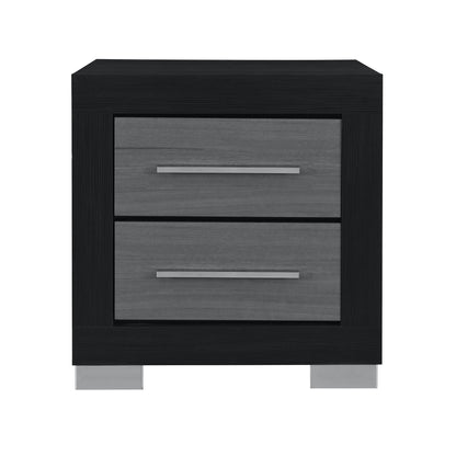 ELSA BLACK AND GREY NIGHTSTAND