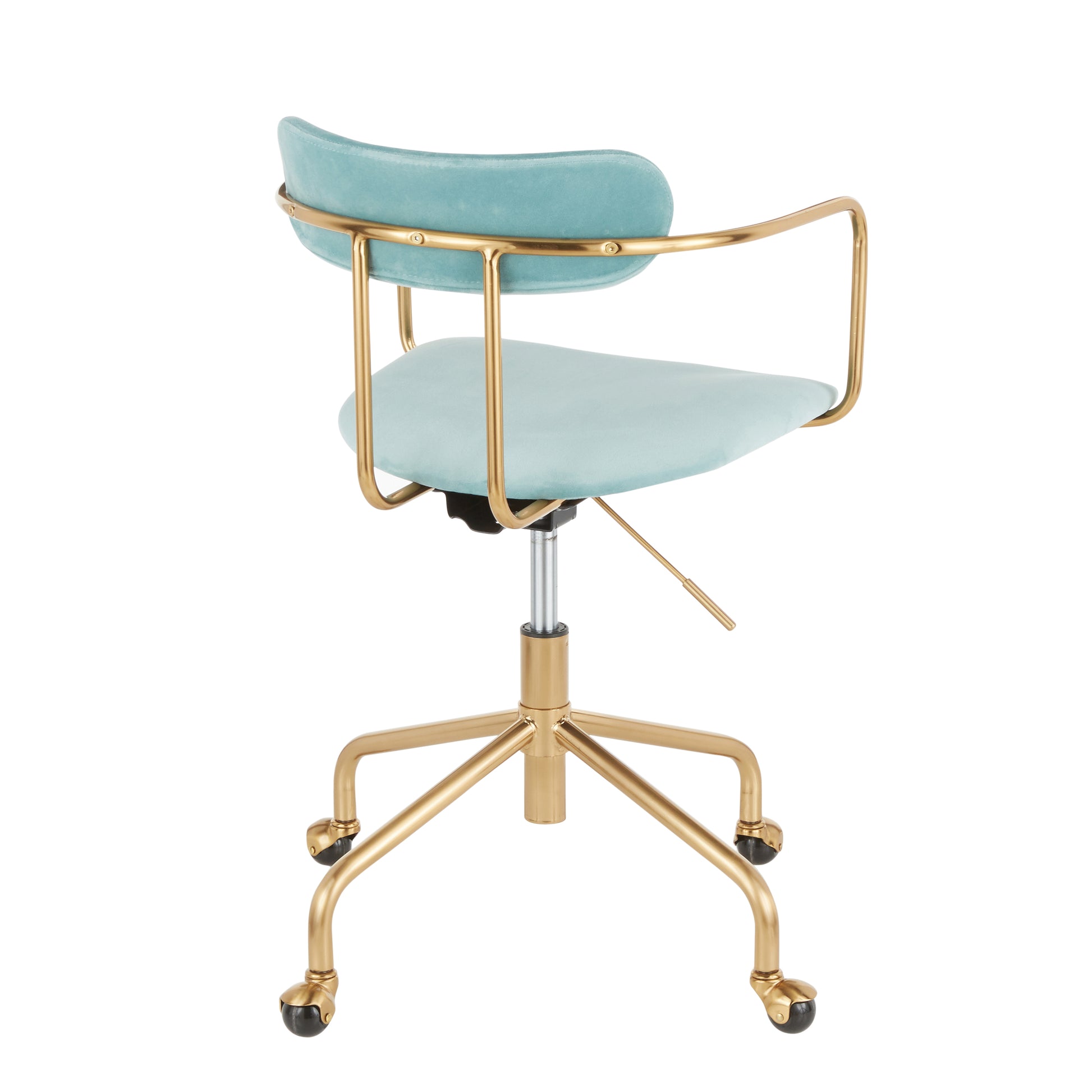 Blue Gold Velvet Office Chair - Modern Task Chair