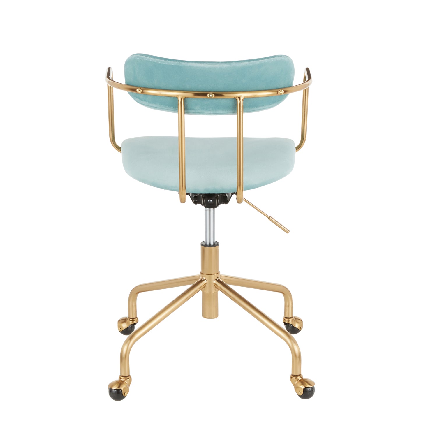 Blue Gold Velvet Office Chair - Modern Task Chair