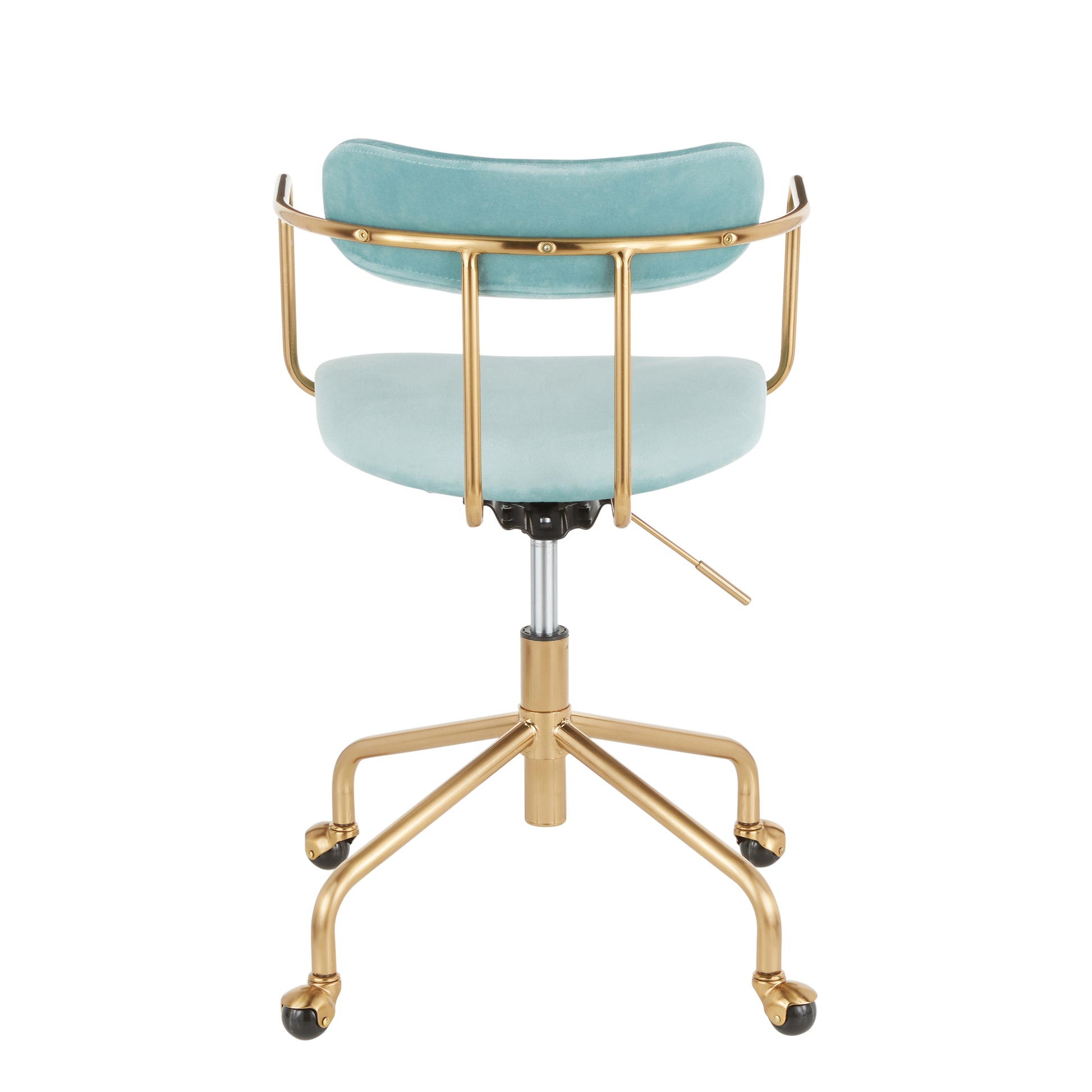 Blue Gold Velvet Office Chair - Modern Task Chair