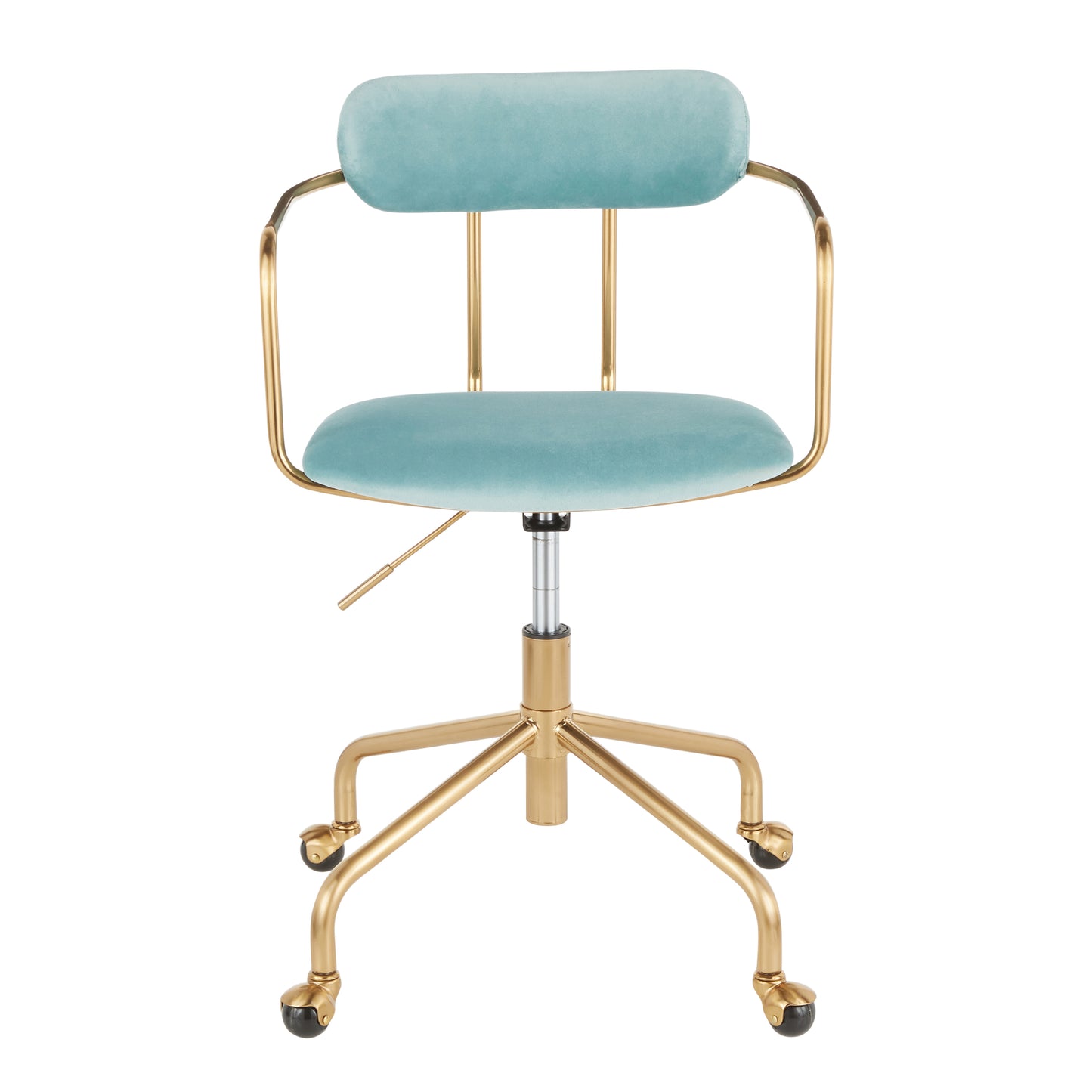 Blue Gold Velvet Office Chair - Modern Task Chair