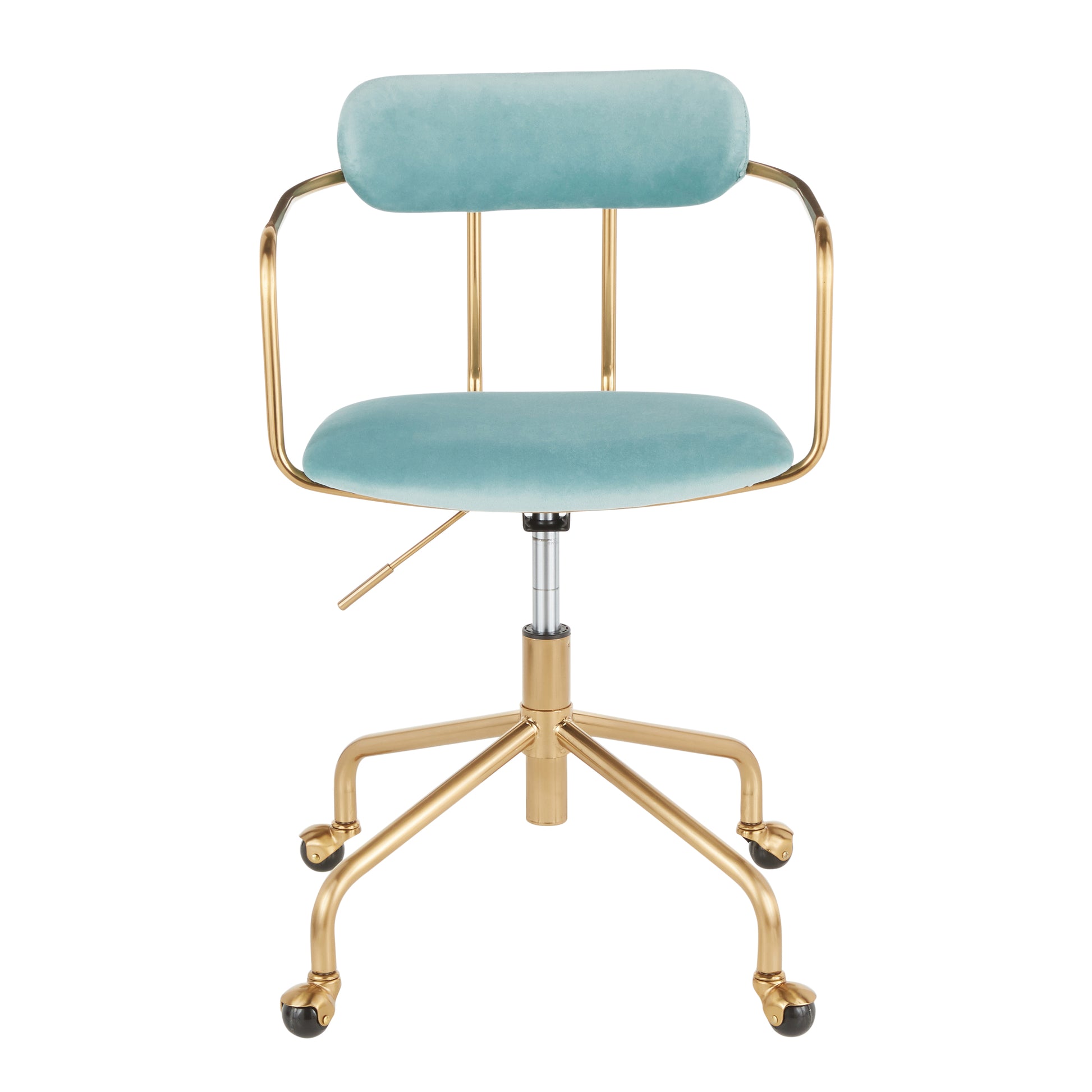 Blue Gold Velvet Office Chair - Modern Task Chair