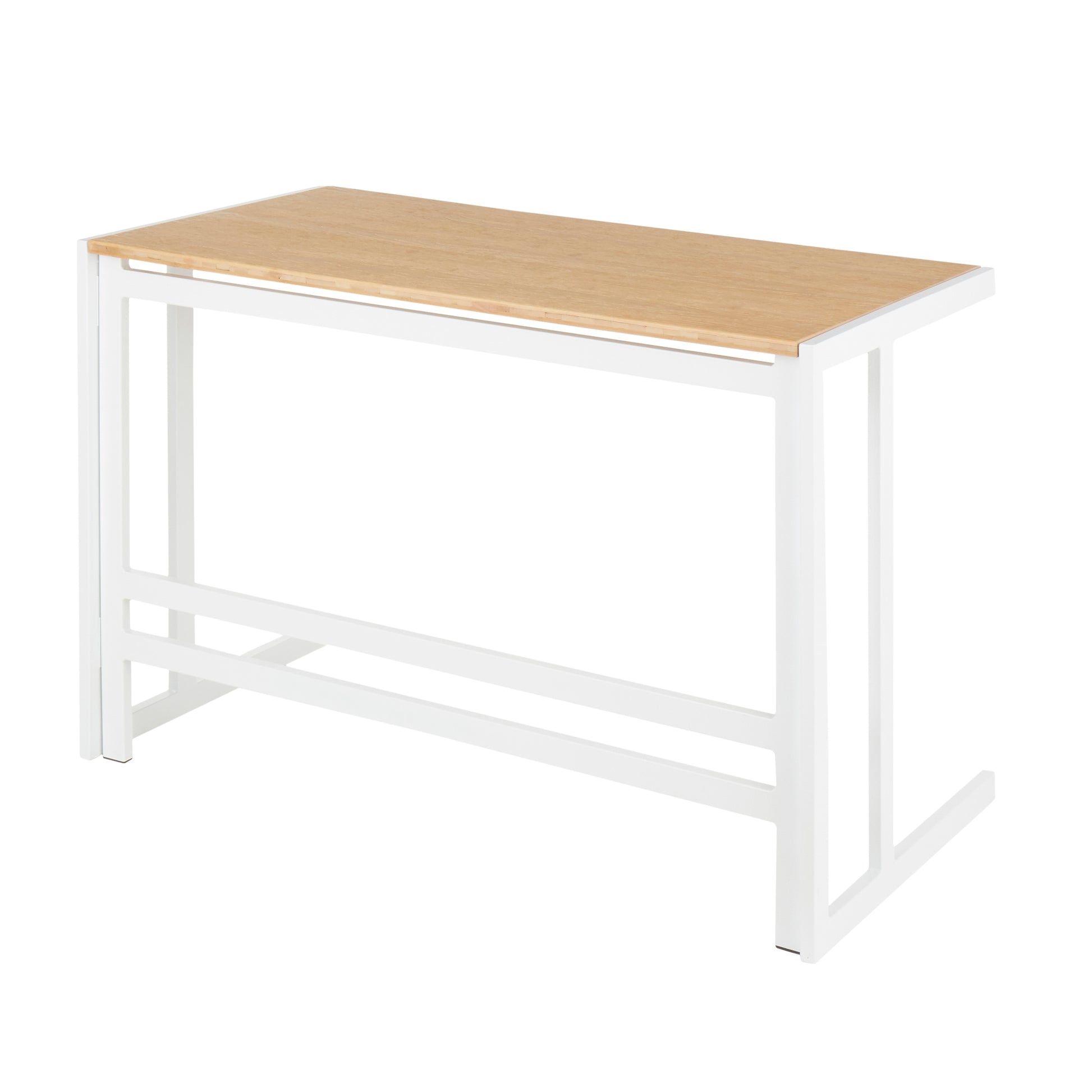 Roman Industrial Office Desk - Bamboo, Natural Finish