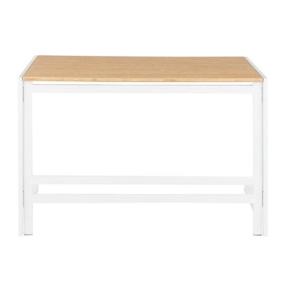 Roman Industrial Office Desk - Bamboo, Natural Finish