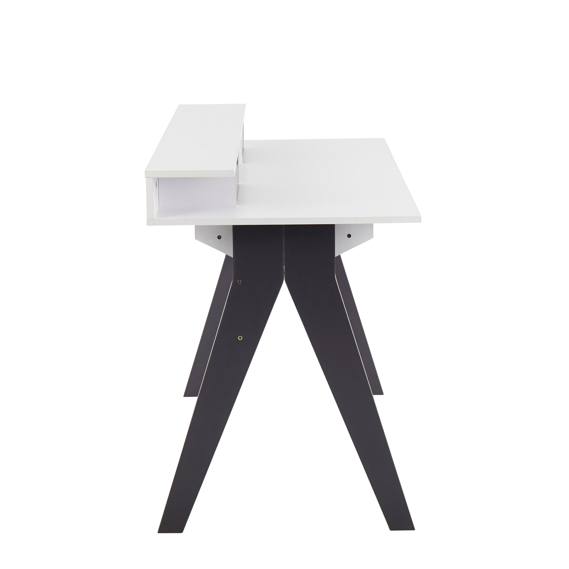 White Wood Wishbone Desk - Contemporary Office Table for Home Office