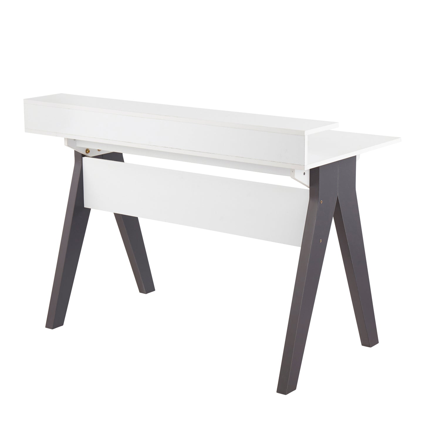 White Wood Wishbone Desk - Contemporary Office Table for Home Office