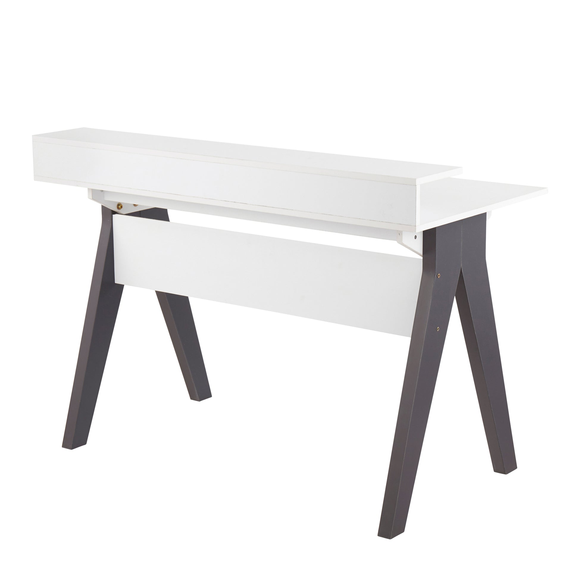 White Wood Wishbone Desk - Contemporary Office Table for Home Office