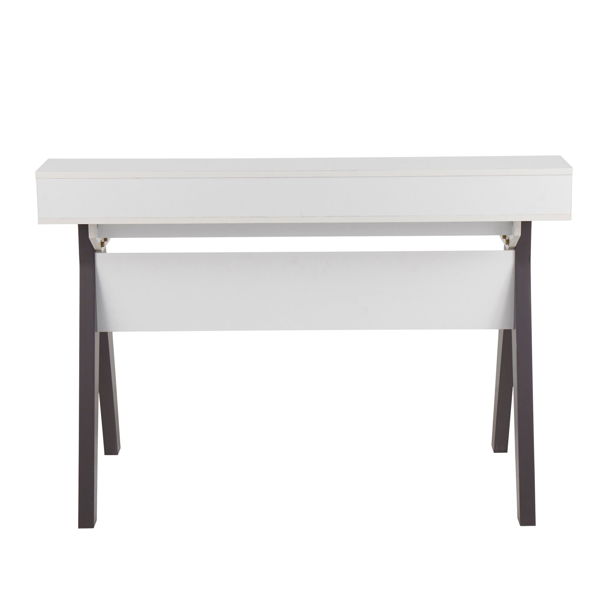 White Wood Wishbone Desk - Contemporary Office Table for Home Office