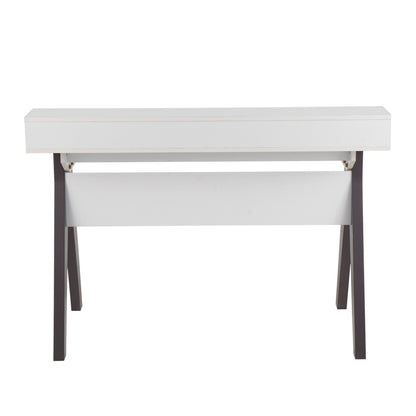 White Wood Wishbone Desk - Contemporary Office Table for Home Office