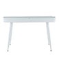 Desk in White Steel and White and Natural Wood with White Accents