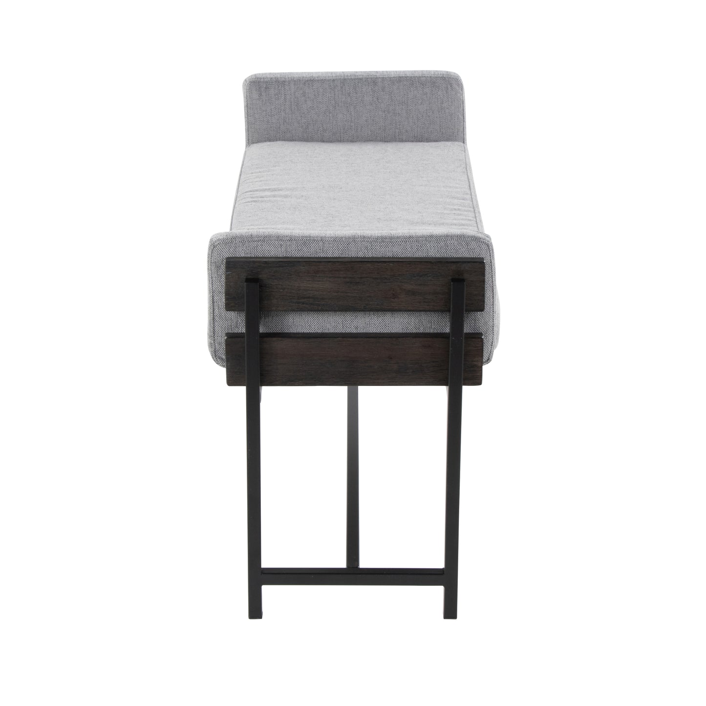 Grey Fabric Bench - 16" x 45.25" Entryway Bench for Bedroom