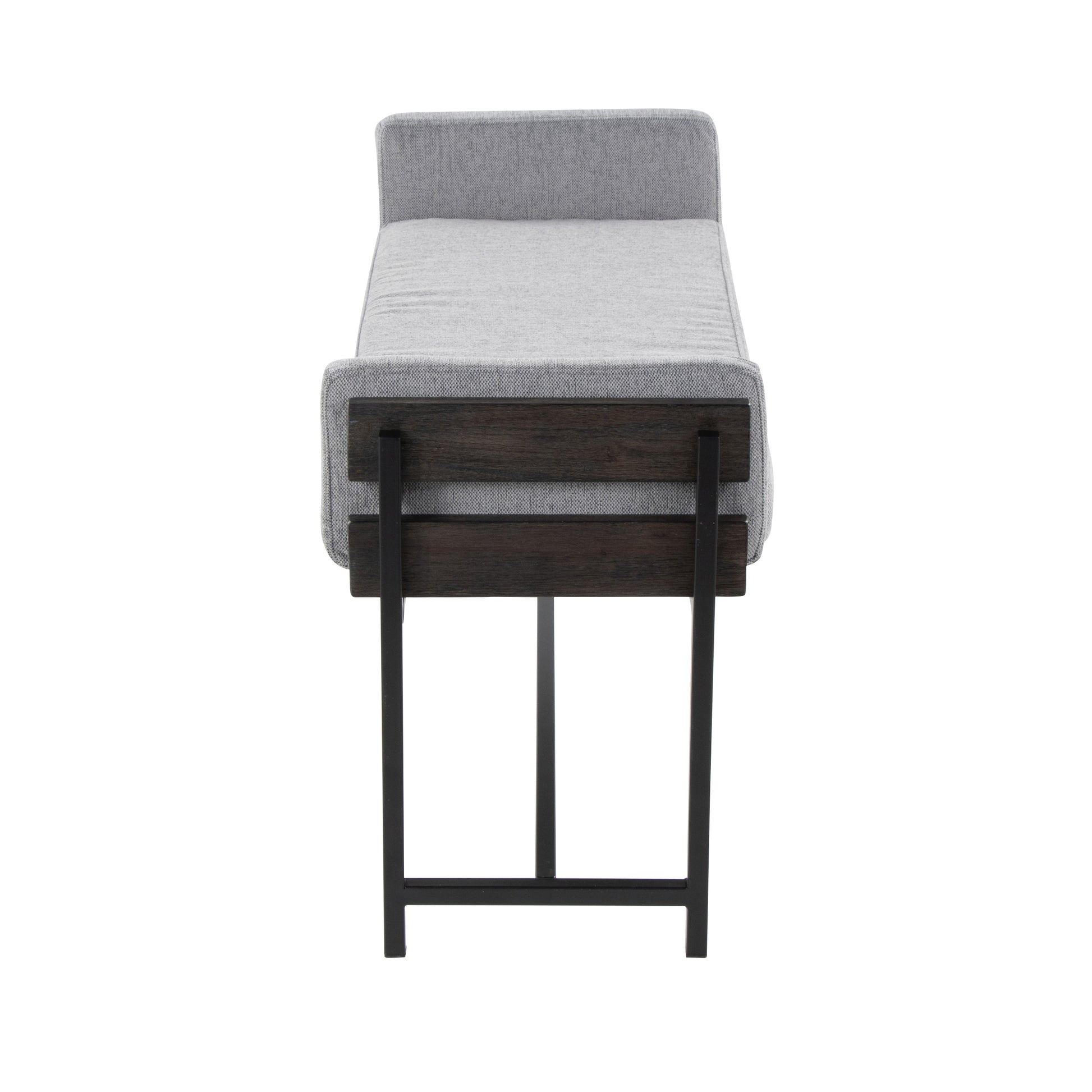 Grey Fabric Bench - 16" x 45.25" Entryway Bench for Bedroom