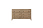 Modern 6 Drawer Dresser Sand Finish