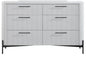 6 Drawer Dresser - White