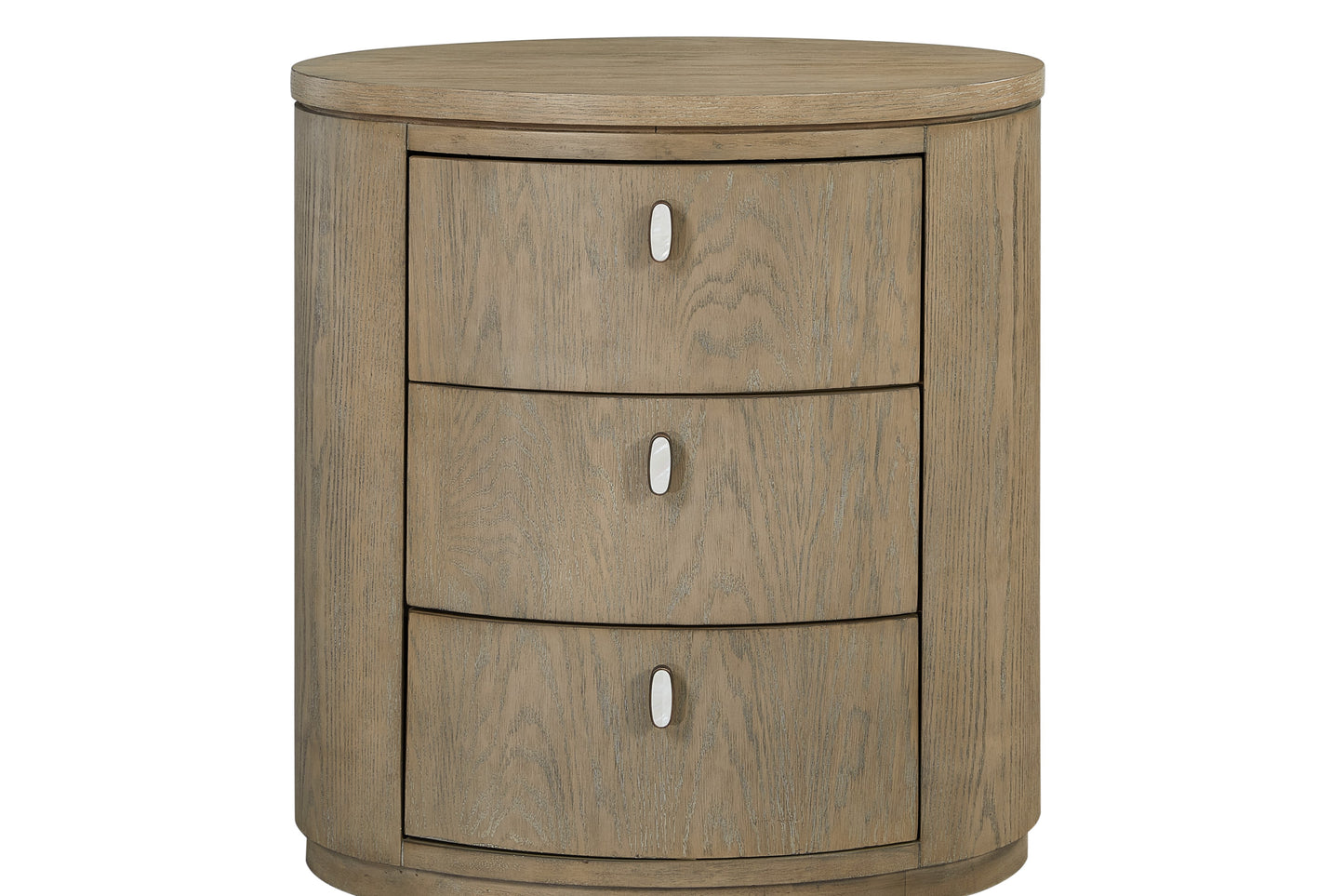 Beige Solid Wood Nightstand - 18x26x27.5"