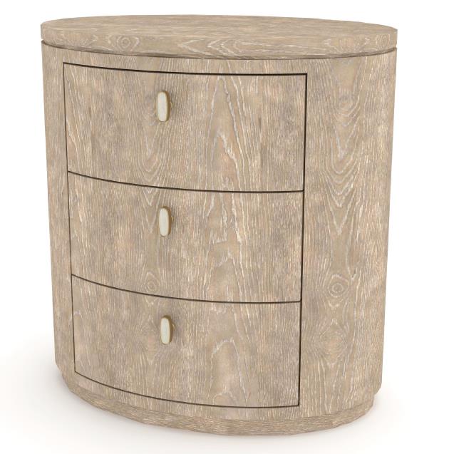 Beige Solid Wood Nightstand - 18x26x27.5"