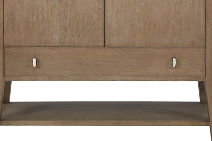 Beige Solid Wood Dresser - 48" Wide Storage Chest