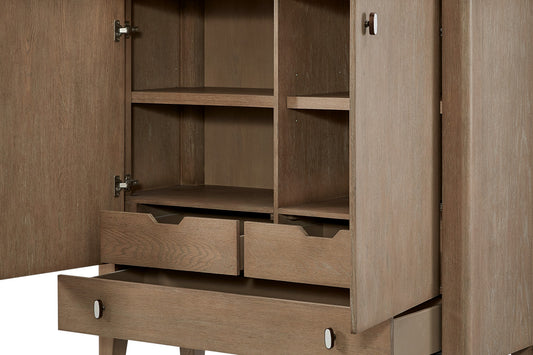 Beige Solid Wood Dresser - 48" Wide Storage Chest