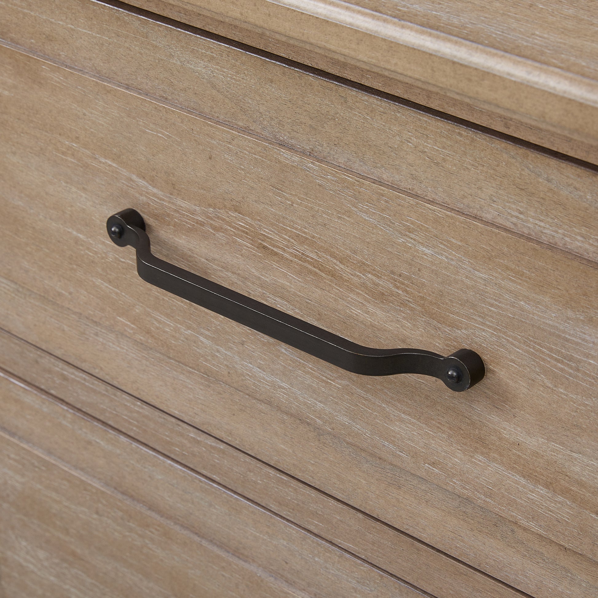 Sand Finish Solid Wood Dresser - 58" Wide for Bedroom