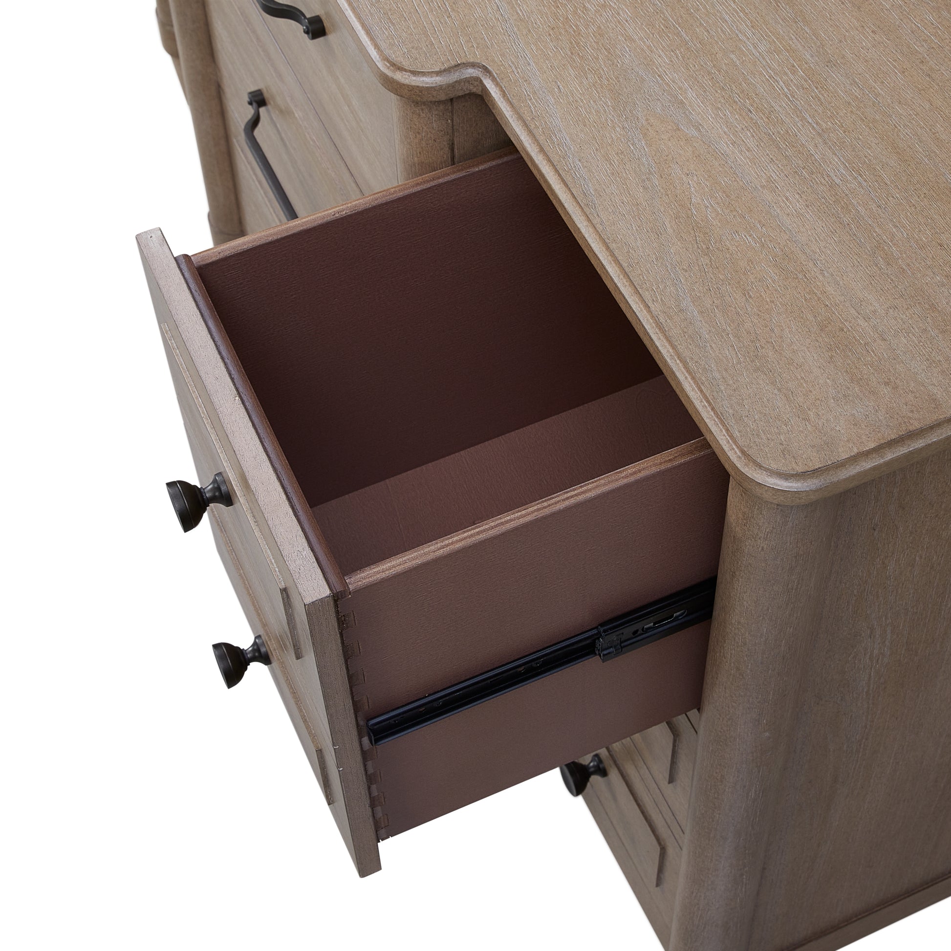 Sand Finish Solid Wood Dresser - 58" Wide for Bedroom