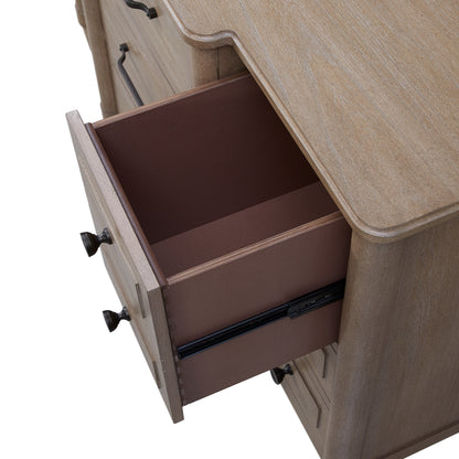 Sand Finish Solid Wood Dresser - 58" Wide for Bedroom