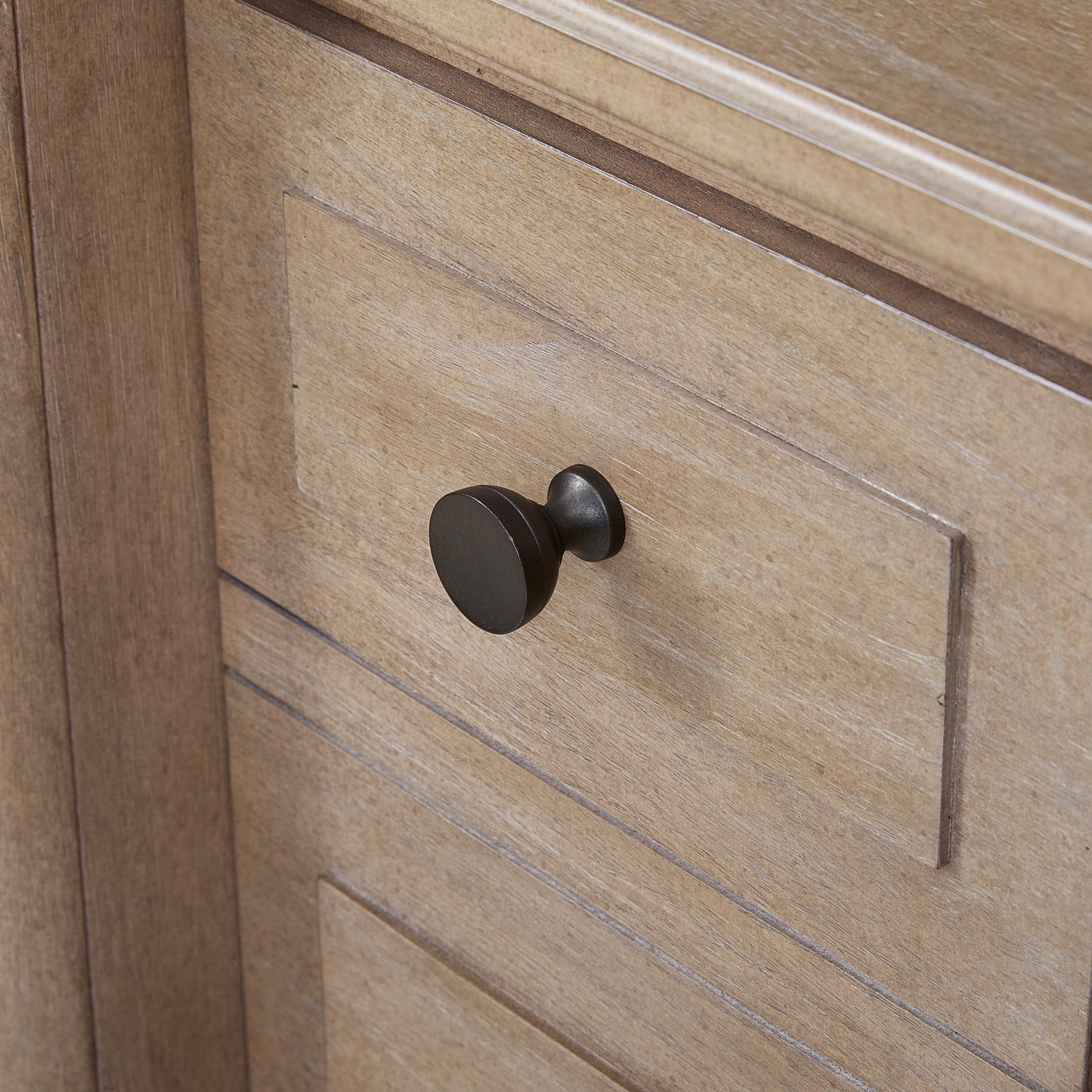 Sand Finish Solid Wood Dresser - 58" Wide for Bedroom