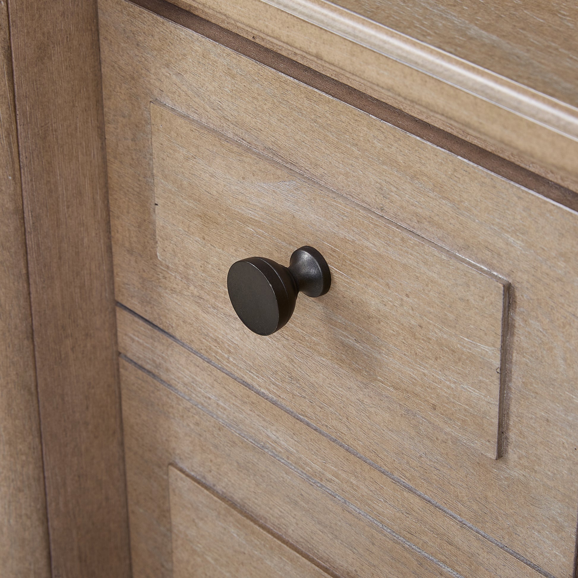 Sand Finish Solid Wood Dresser - 58" Wide for Bedroom