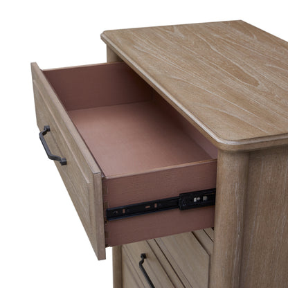 34" Sand Finish Solid Wood Dresser - Bedroom Storage
