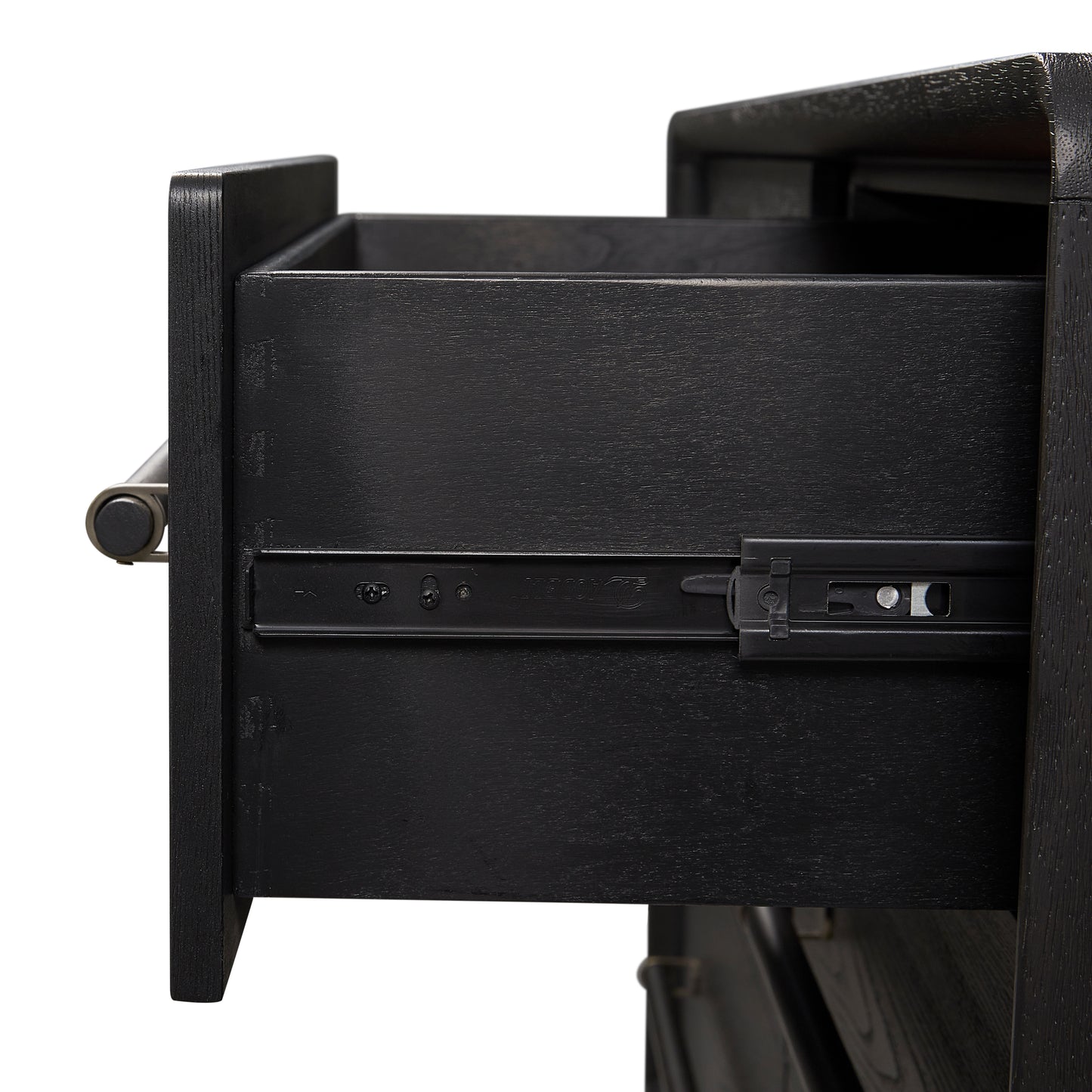Black Solid Wood Dresser - 54" Wide for Bedroom