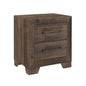 Plinz Brown 2-Drawer Nightstand
