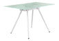 Computer Desk, Home Office, Laptop, 48"l, Work, White Metal, Tempered Glass, Contemporary, Modern