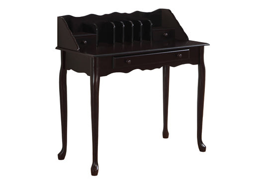 Computer Desk, Home Office, Laptop, Storage Drawers, 36"l, Work, Brown Wood, Traditional