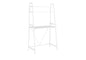 Computer Desk, Home Office, Laptop, Leaning, Storage Shelves, Work, White Laminate, White Laminate, Contemporary, Modern