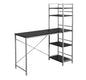 Computer Desk, Home Office, Laptop, Storage Shelves, 48"l, Work, Brown Laminate, Grey Metal, Contemporary, Modern